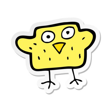bir karikatür kuş Sticker