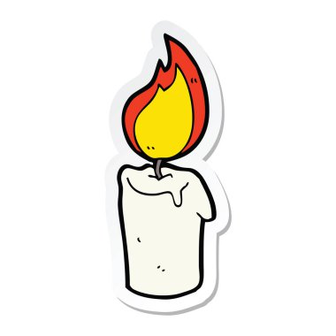 etiket bir çizgi film mum