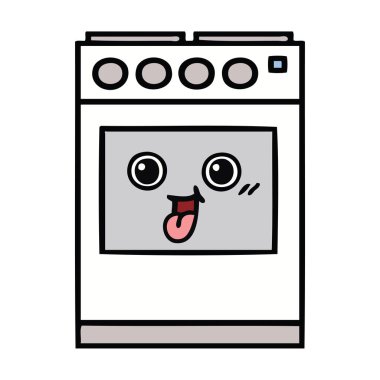 sevimli çizgi mutfak fırın
