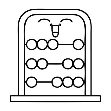 bir abaküs çizim karikatür