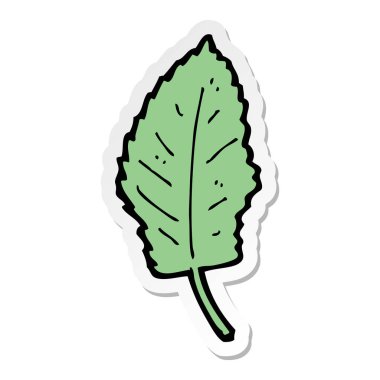 etiket bir karikatür yaprak sembol