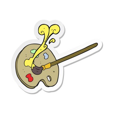 bir karikatür sanatçısı palet etiketi