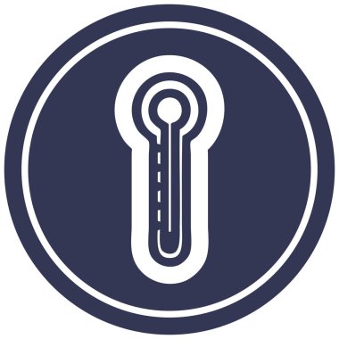 cam termometre dairesel simgesi simgesi