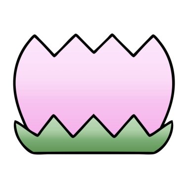 Degrade gölgeli karikatür çiçek