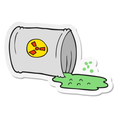 bir çizgi film nükleer atık etiketi