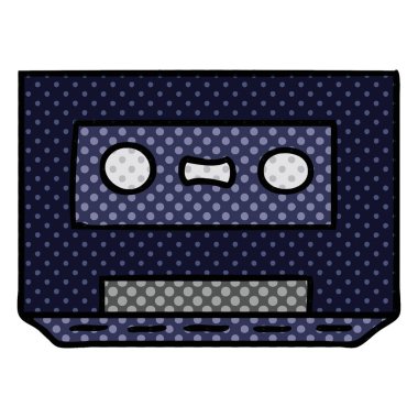 elle çizilmiş karikatür doodle retro bir kaset