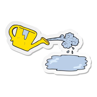 bir çizgi film sulama olabilir dökme, etiket