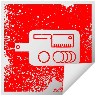 doğrama kurulu bir et sembolü etiket soyma sıkıntılı Meydanı