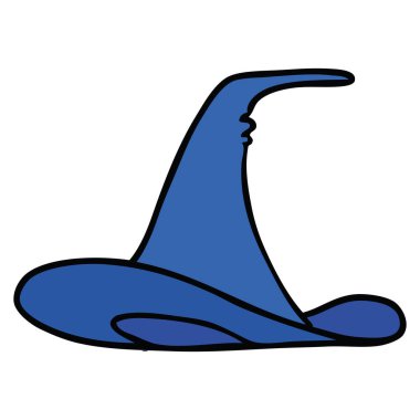 elle çizilmiş karikatür doodle bir cadı şapka
