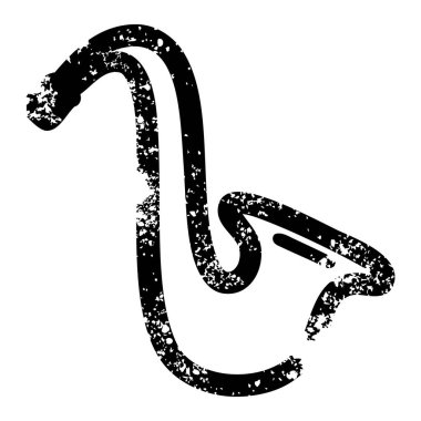 müzik aleti saksafon simgesi simgesi