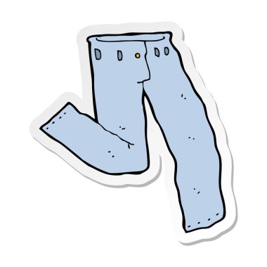 bir çizgi film Jeans etiket