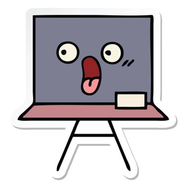 sevimli çizgi yazı tahtası etiket