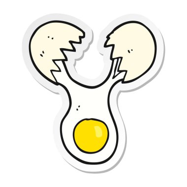 etiket bir karikatür kırık yumurta