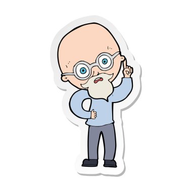 bir çizgi film yaşlı adam etiketi 