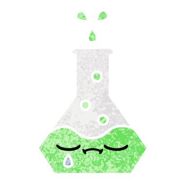 Retro illüstrasyon stil karikatür bir bilim ölçek