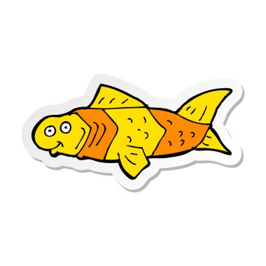 etiket bir karikatür komik balık