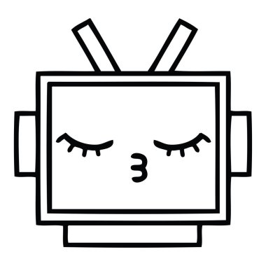 çizgi çizme çizgi film robot baş