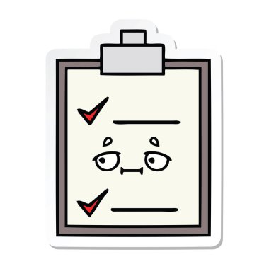 sevimli çizgi kontrol listesi etiket