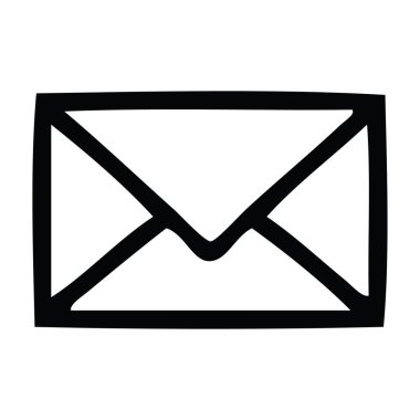 bir kağıt zarf çizim karikatür