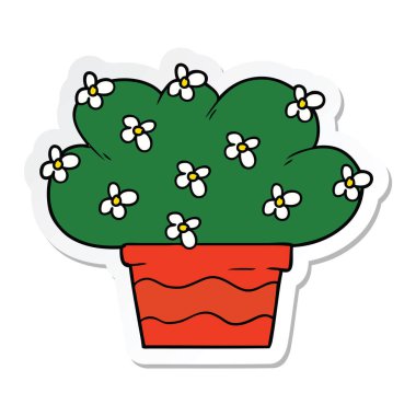 etiket bir karikatür bitkinin