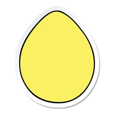 ilginç bir el etiket karikatür yumurta çizilmiş