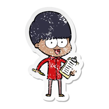 bir mutlu çizgi film çocuk sıkıntılı etiket