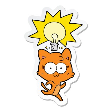 etiket fikir bir karikatür kedi