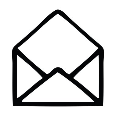 bir kağıt zarf çizim karikatür