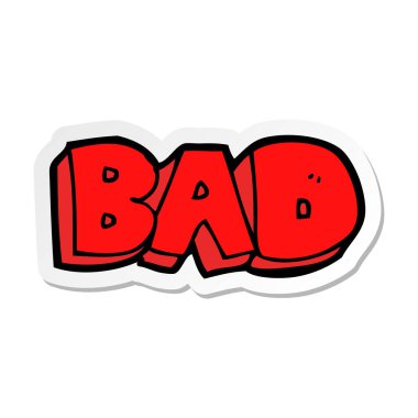 çizgi film kötü bir işaret, etiket