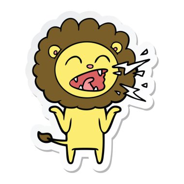 kükreyen aslan çizgi film etiketi