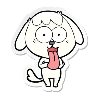 sevimli çizgi köpek etiket