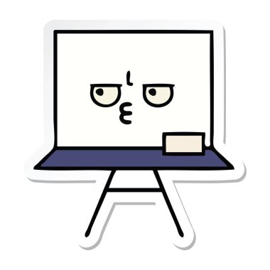 etiket bir sevimli çizgi beyaz tahta