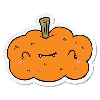 etiket bir karikatür kabak