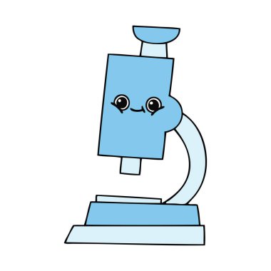 sevimli çizgi bir mikroskop