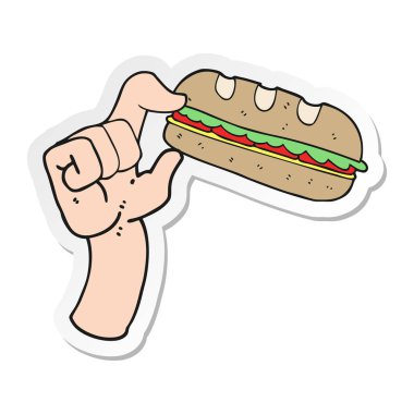 çizgi film alt sandviç etiket