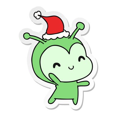 Noel etiket karikatür kawaii yabancı el çekilmiş