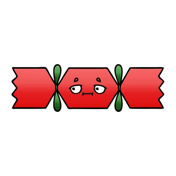 クリスマス クラッカーのグラデーション シェーディング漫画 — ストックベクタ