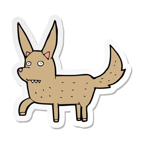 Nálepka kreslený divoký pes — Stockový vektor