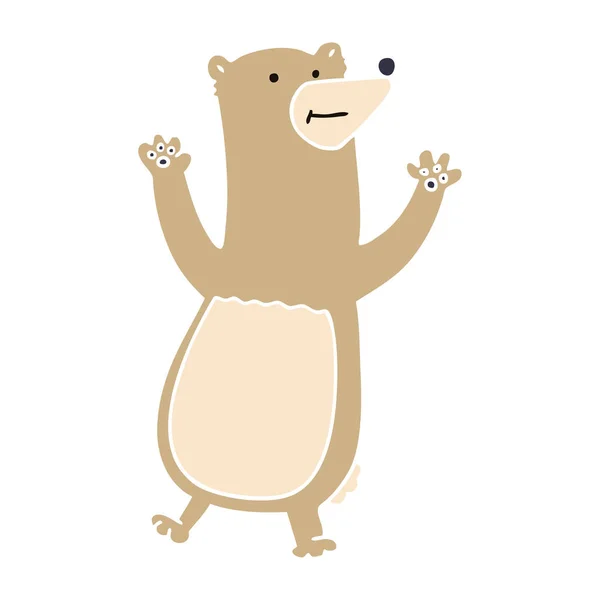 Mão peculiar desenhado urso dos desenhos animados —  Vetores de Stock
