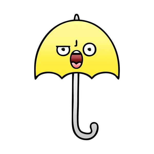 傘のグラデーション シェーディング漫画 — ストックベクタ