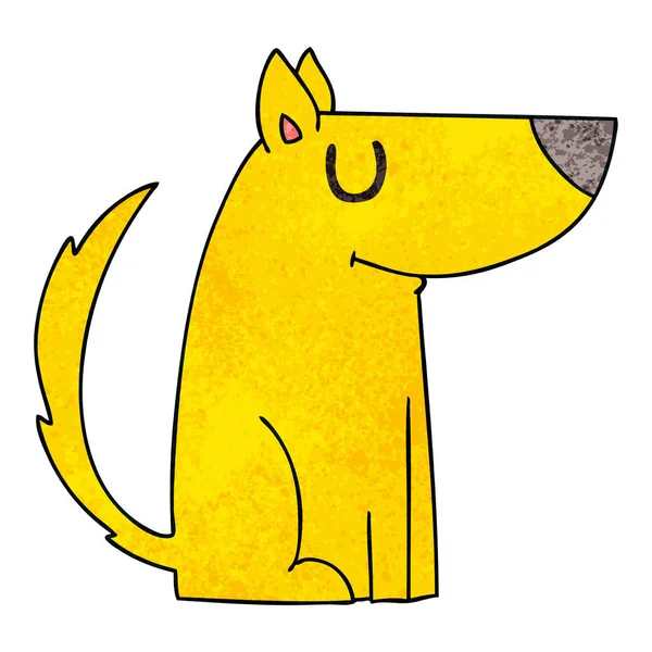 手绘古怪的卡通狗 — 图库矢量图片