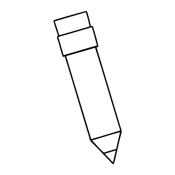 线条绘制古怪的卡通铅笔 — 图库矢量图片
