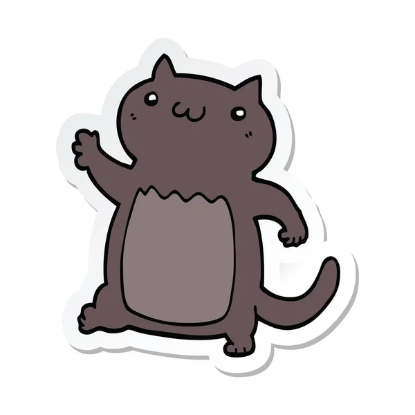 Stiker Dari Kartun Kucing - Stok Vektor