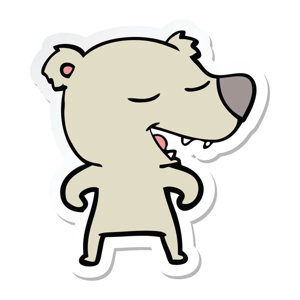 Naklejki to kreskówka niedźwiedź — Wektor stockowy