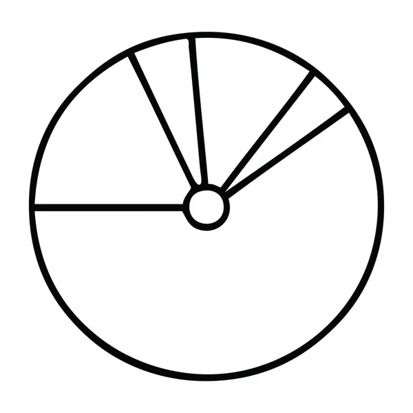 Line Drawing Cartoon Pie Chart — Stock Vector