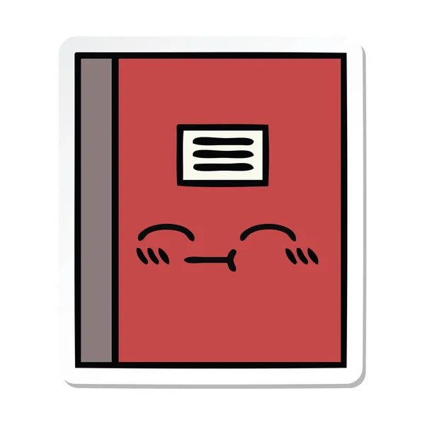 Sticker Van Een Leuke Cartoon Laptop — Stockvector