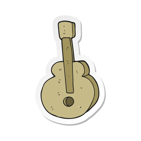 Sticker Cartoon Guitar — Stock Vector