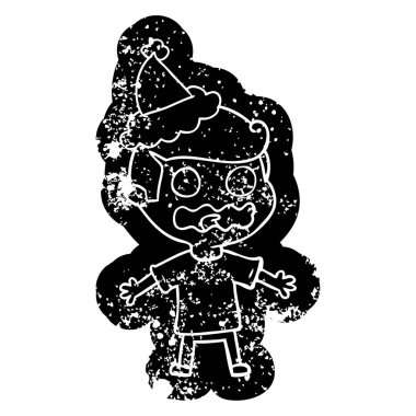 bir adamın tamamen sa yıprattı vurguladı karikatür sıkıntılı simgesi