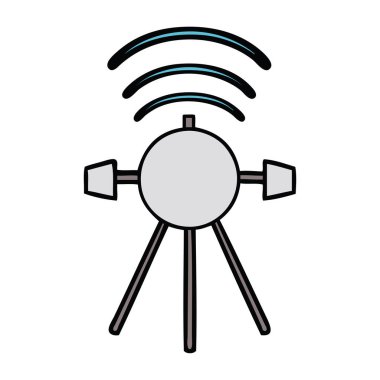 sevimli çizgi bir uydu