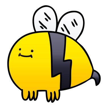 ilginç degrade gölgeli çizgi film bumblebee